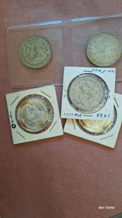 One peso mexico silver coins lt