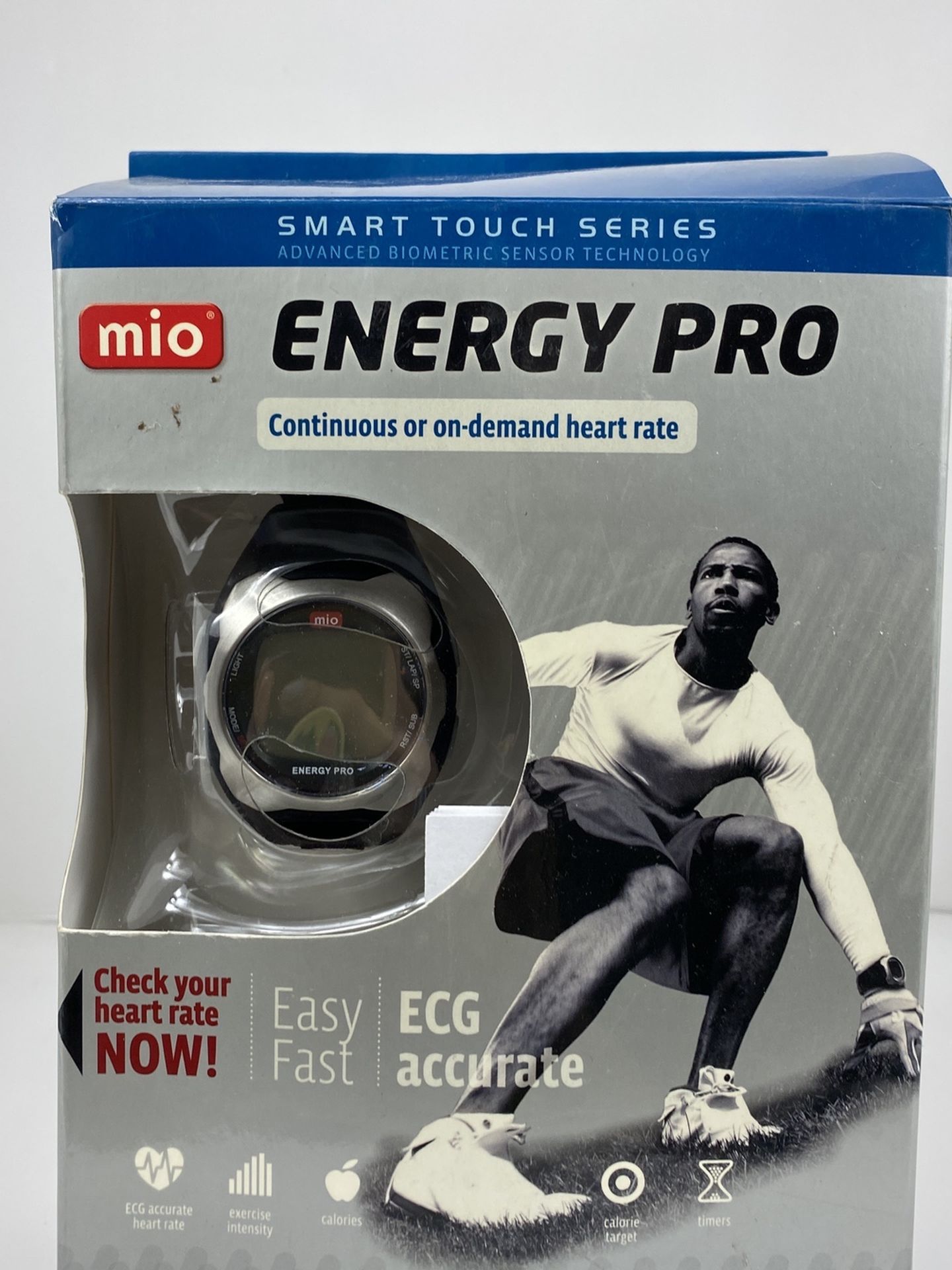 MIO Energy Pro Heart Rate Monitor w/Chest Strap Date & Alarm Sport Watch NIB