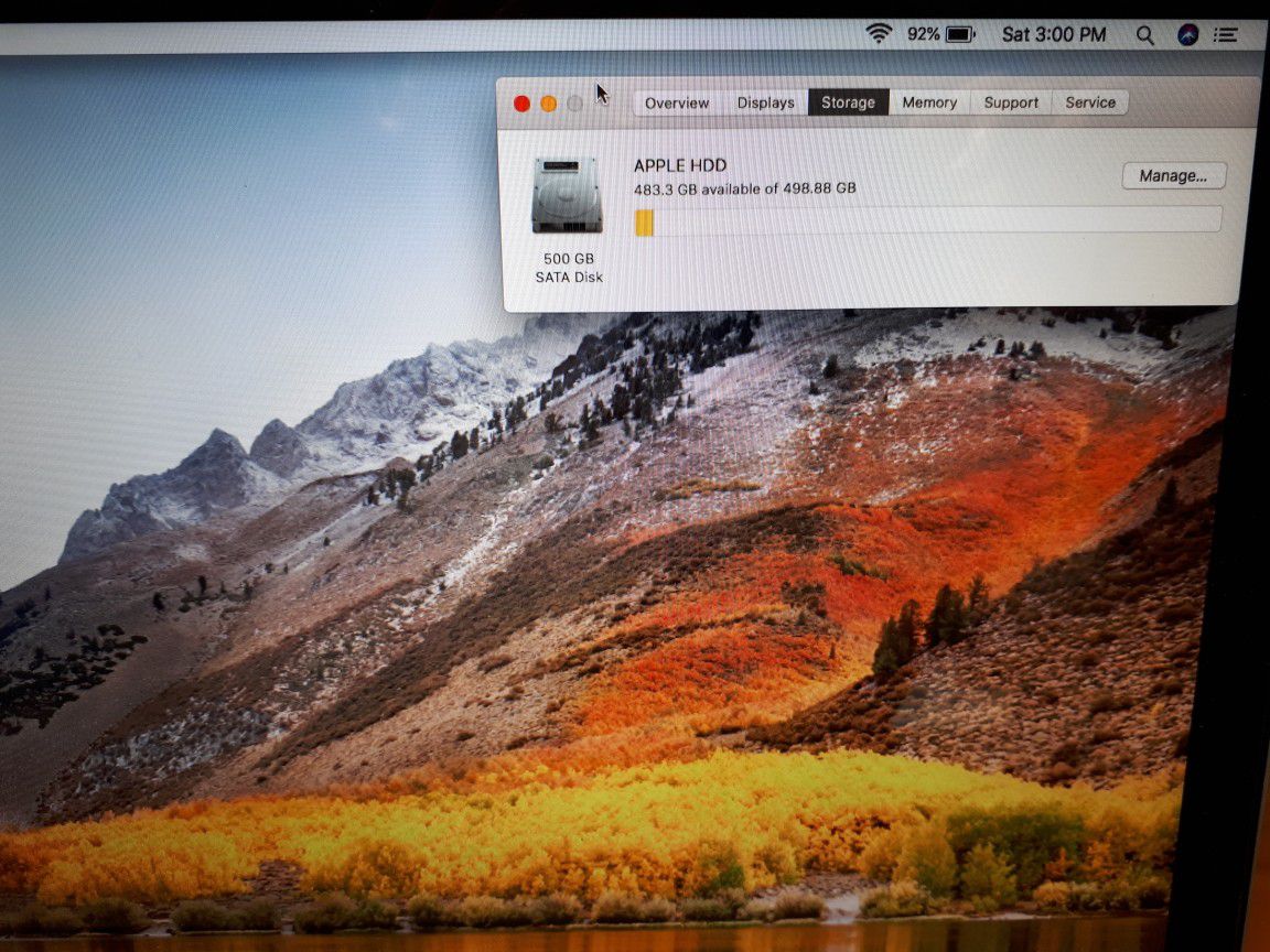 MacBook Pro , 15” , core i7 , Processor2.66 , 500GB, mid 2010,