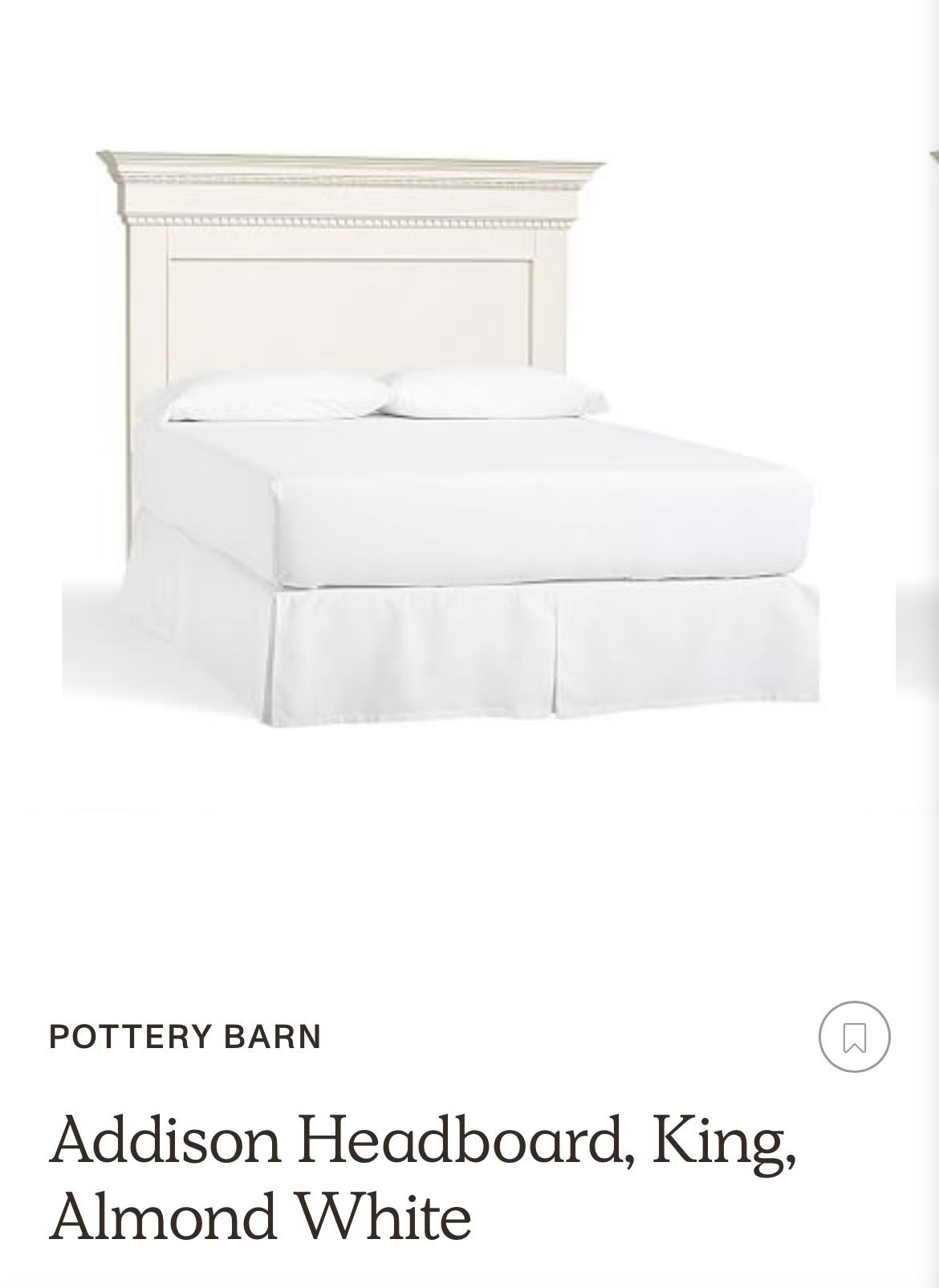 Pottery Barn Addison Queen Headboard