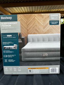 UNOPENED- Queen blow up mattress