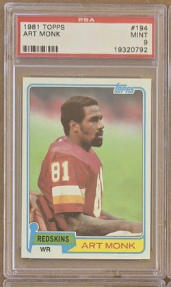 1981 Topps Art Monk Rookie #194 PSA 9 Mint