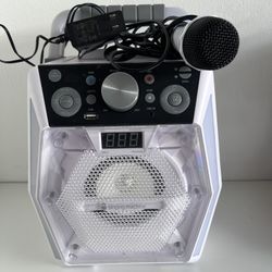 Singing Machine Karaoke Speaker – Lights Up w/ Microphone