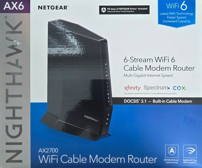Netgear Modem Router Combo AX6 CAX30