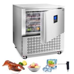  Commercial Blast Freezer, 114 L / 4 Cu.ft Blast Chiller with 5 Trays, Blast Chiller Freezer Chest with 4 Freezing Modes, Stainless Steel Food Blast F