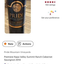Pride 2014 Vintner Select Cabernet Sauvignon