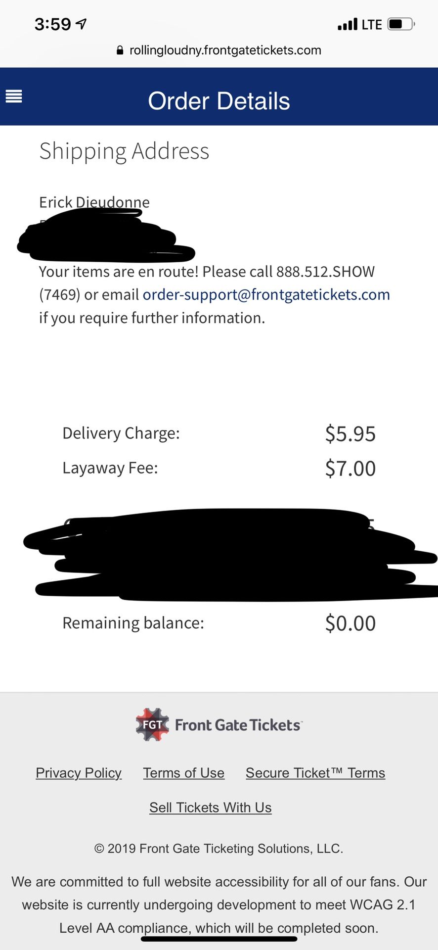 Rolling loud New York GA+ wristband