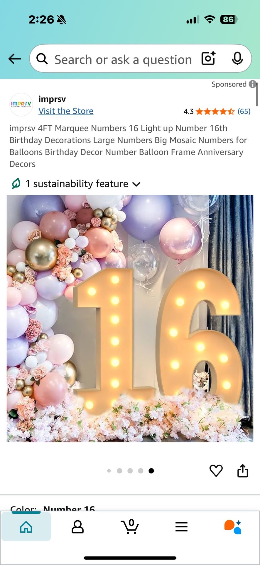 Marquee Number 16