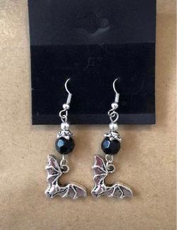 New Drop Dangle Halloween Bat Earrings