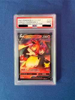 Pokémon Lance’s Charizard V SWSH133 PSA 9 Celebrations Collection Promo