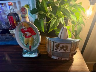 Vintage Jim Beam Regal China Decanters 1972 Hall of Fame - 1973 Fiesta Bowl Tempe AZ