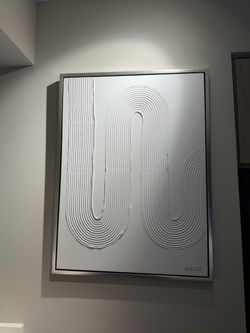 Arnoldi Abstract Textured White Canvas Art