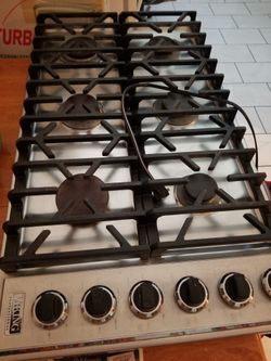 USED 6 BURNER GAS COOKTOP