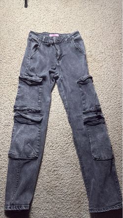 Gray Washed Ripped Knee Jeans