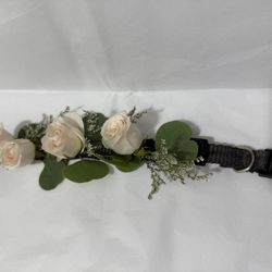 Dogs Collar With Fresh Flowers 