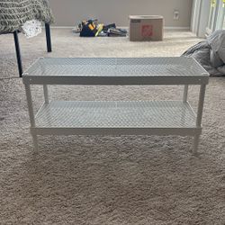 While Two Tier Shoe Rack 