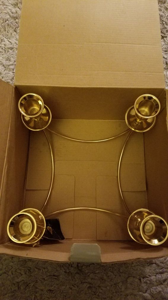 Beautiful New Real Brass Candleholders