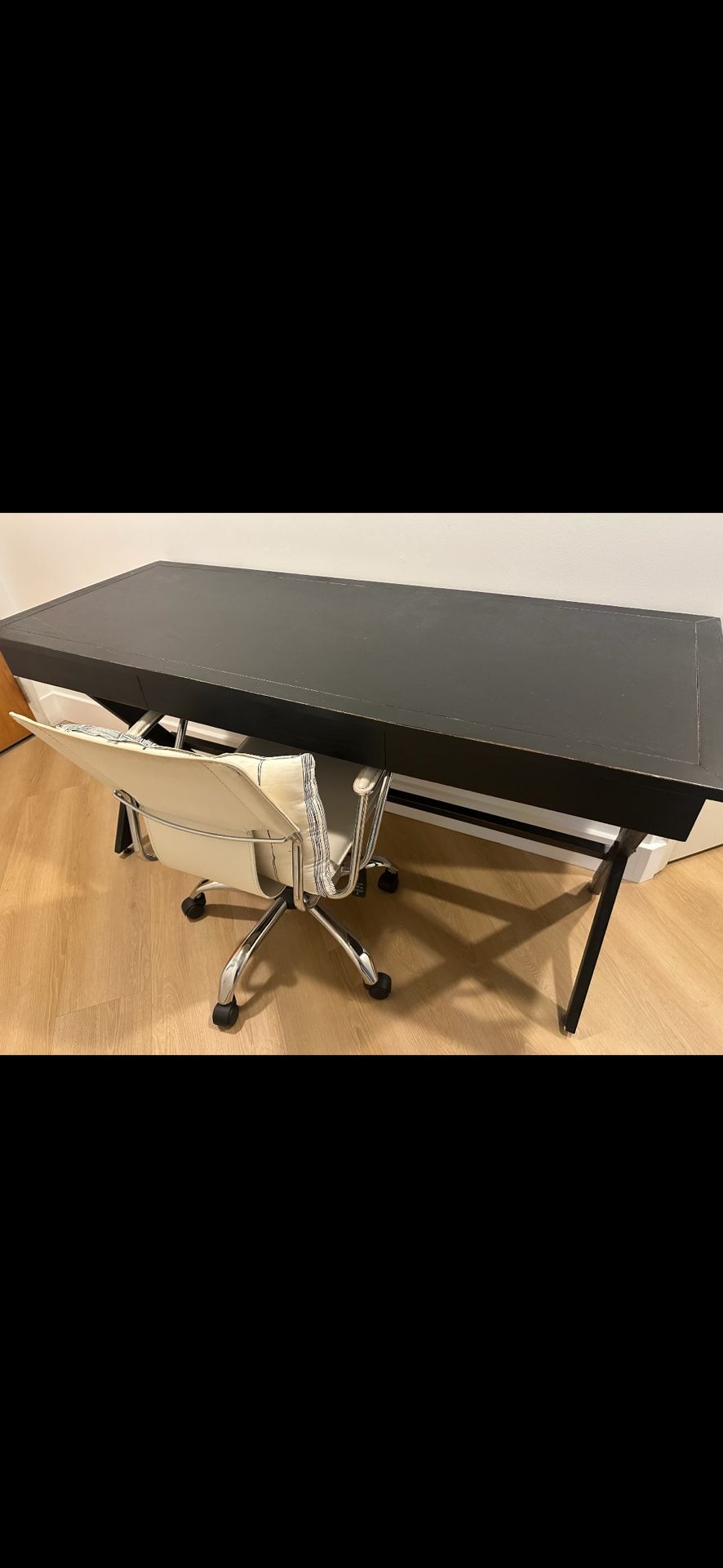 Black Office Desk & Chair