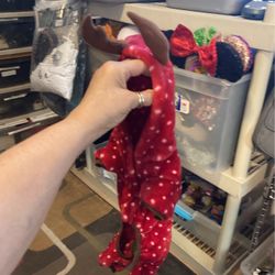 Fleece reindeer outfit for a small dog