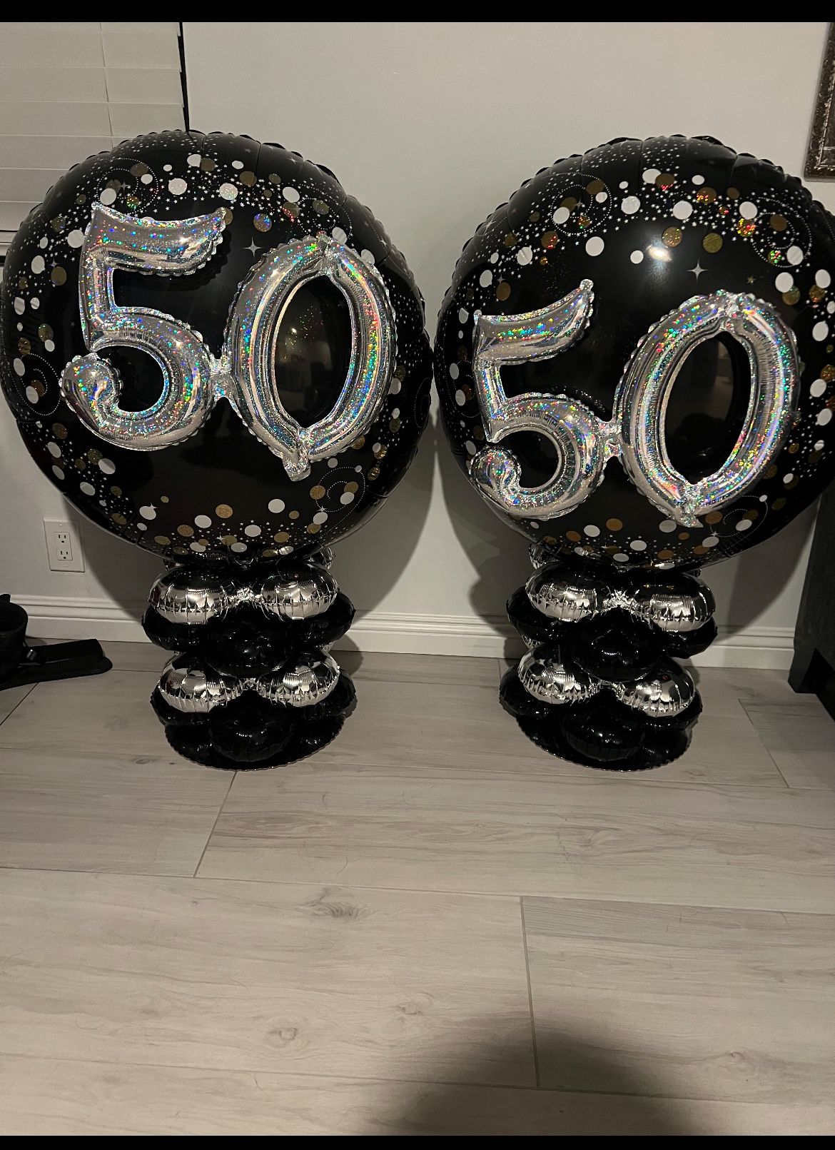 50th Birthday Balloon Tower