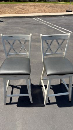 Bar Stool Set of 2, 360° Swivel