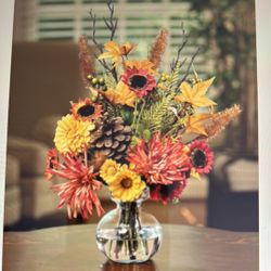 Harvest Moon Silk Flower Autumn Floral Bouquet