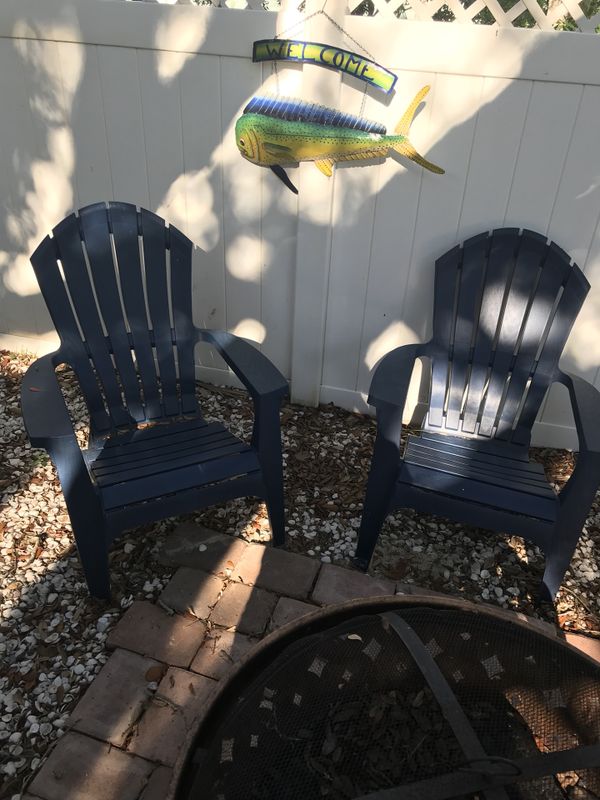 4 Blue Outside Patio Chairs Furniture In South Pasadena Fl Offerup