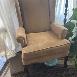 Wing Back Chair (Tan) 