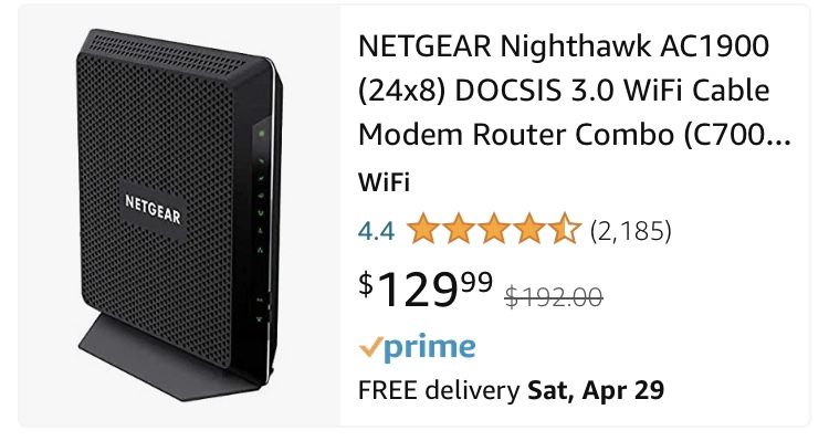 Nighthawk AC1900 Router