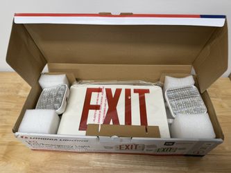 Commercial Electric LED Exit Sign & Emergency Light Combo