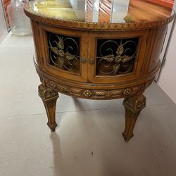 Antique Drum Table 25 Inches Tall