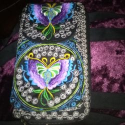 Woman Purse With A Small Card Holder And Cell Phone Carrier 