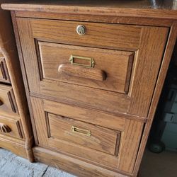 Oak Filing Cabinet 