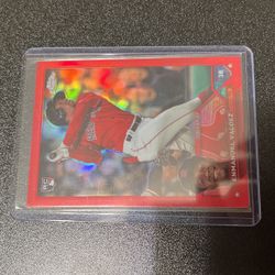 2023 Topps Chrome Emmanuel Valdez Rookie Red Refractor 5/5