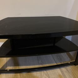 Black Glass Tv Stand 