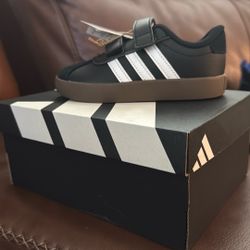 Adidas- Black, White, Brown - Size 8c