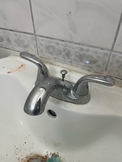 Chrome Two-Handle Bathroom Sink Faucet