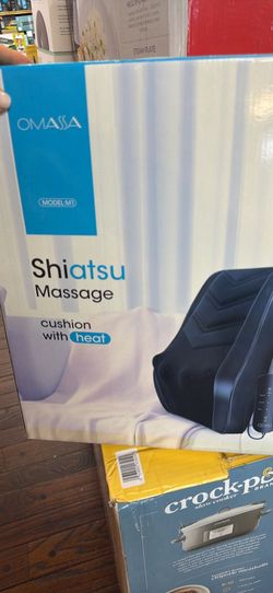OMASSA Shiatsu Massage Cushion with Heat – Full Back Massager – New in Box
