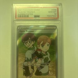 Pokémon TCG Gym Trainer Shining Fates Holo Ultra Rare Card 068/072 PSA 10 