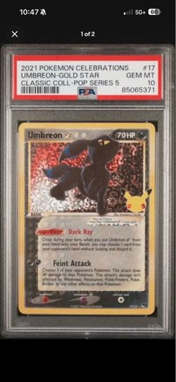 PSA 10 Umbreon Gold Star Pokemon Celebrations #17