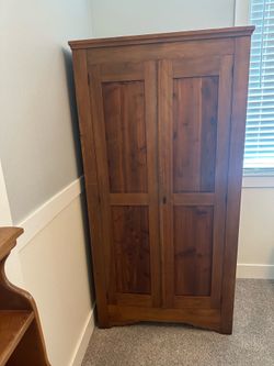 Vintage Farmhouse Pantry Armoire Linen Storage Cabinet