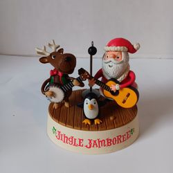 Hallmark Keepsake 2010 Jingle Jamboree Christmas Ornament Santa & Rudolph. Works