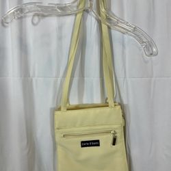 New Carlo D’Santi Cream Shoulder Bag With Attached Coin Purse