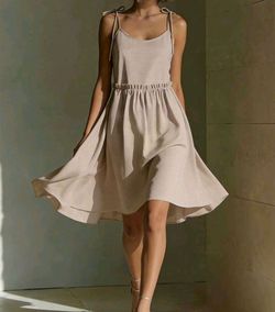 Size L Minimalist Spaghetti Strap Dress, A-Line Skirt, Solid Color Romantic Vacation Dress - Suitable For Festivals, Parties, Weddings, Dates