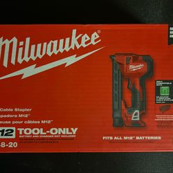 Milwaukee M12 12-Volt Lithium-lon Cordless Cable Stapler (Tool-Only)