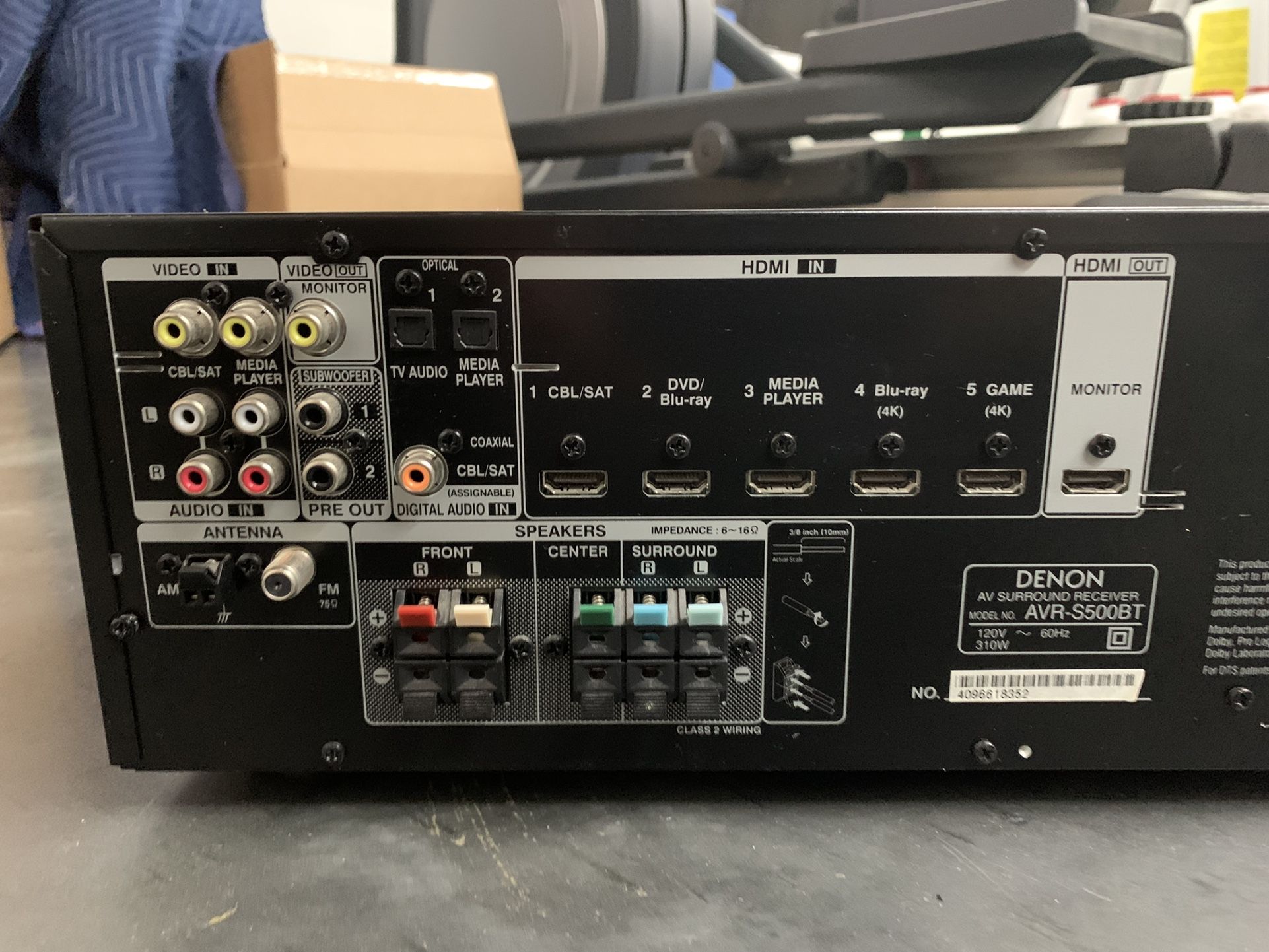 Denon Surround sound receiver and Bose speakers