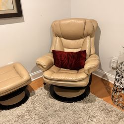 leather Chair With Ottoman 