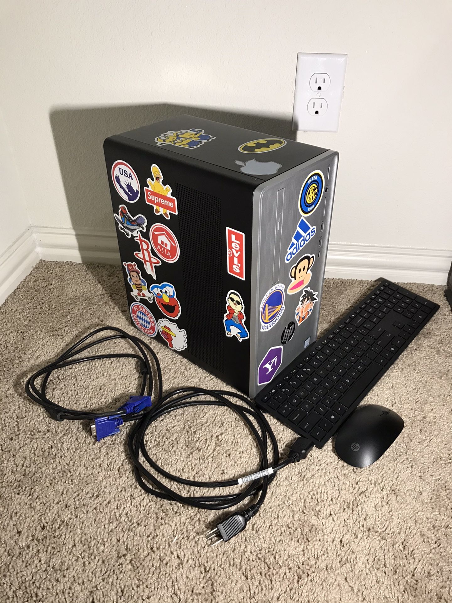 HP Pavilion 590-p0066 Desktop Computer, Intel i5, 12GB RAM, 1TB Hard Drive, with Wireless Mouse and Keyboard