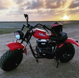Mini bike and helmet for sale