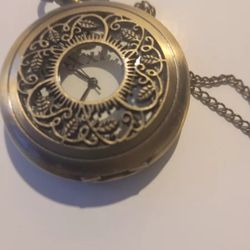 Vintage Retro Steampunk Pocket Watch Necklace